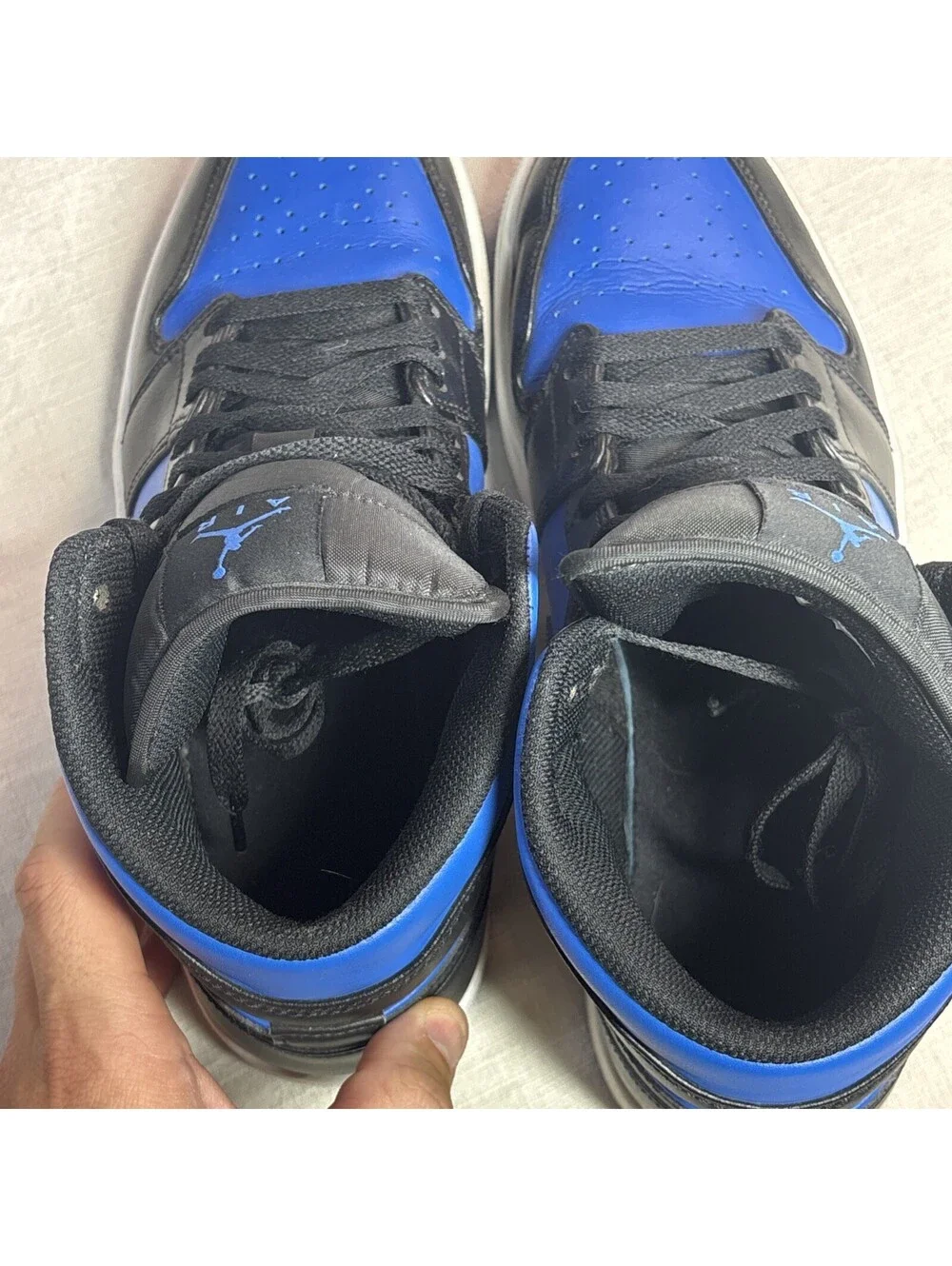 Nike Air Jordan 1 Mid Royal Blue Black/White Men's Size 9 DQ8426-042